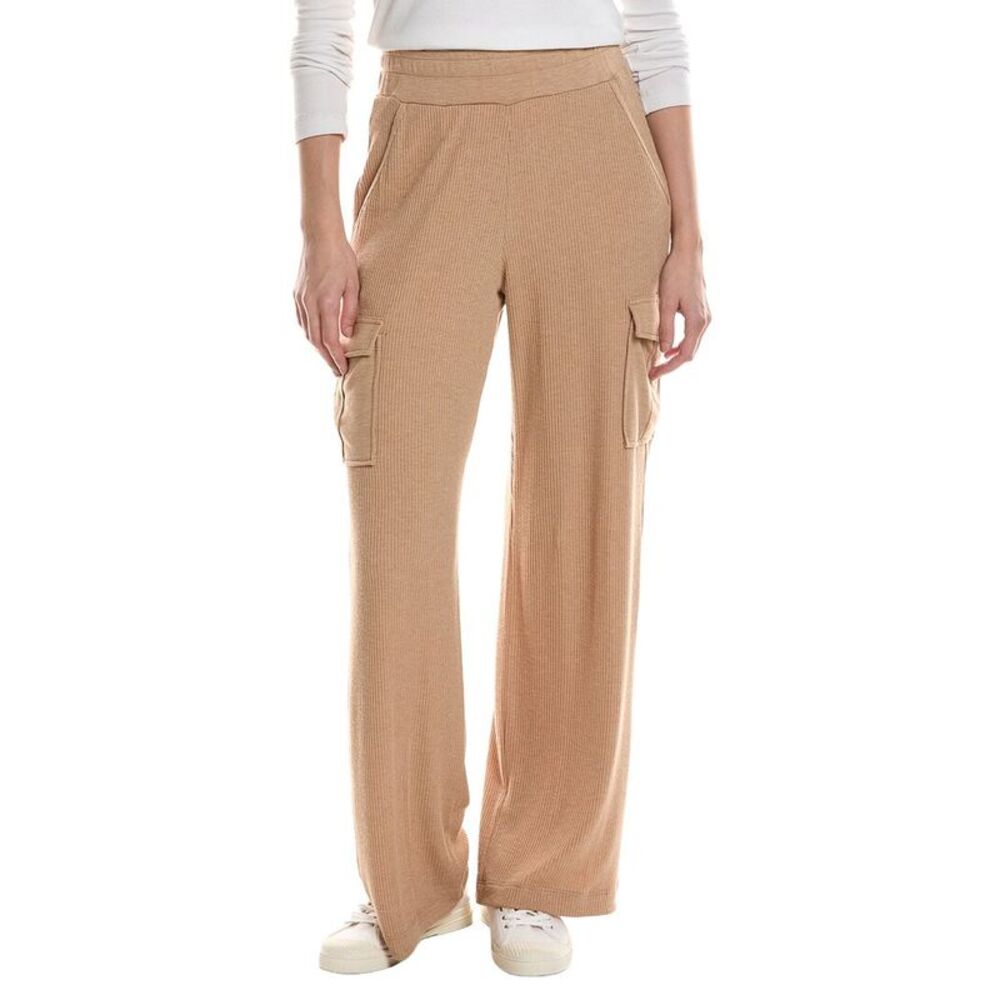 Michael Stars Womens Avery Ribbed Cargo Pant, Orange